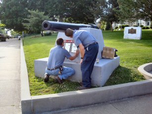 General James C. Veatch Plaques Mounted on Cannon